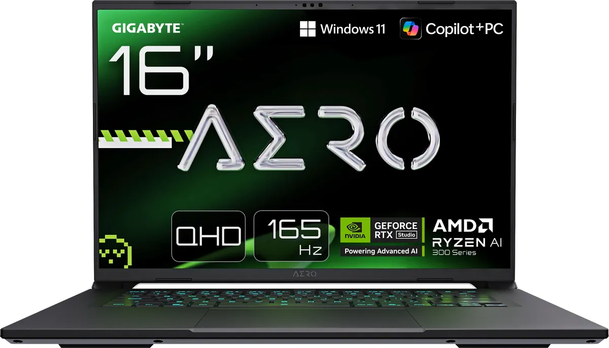 Ноутбук Gigabyte AERO X16 4WH (16", IPS, AMD Ryzen 9, 16 ГБ, SSD 1 ТБ, NVIDIA GeForce RTX 5070 8 ГБ, без ОС)