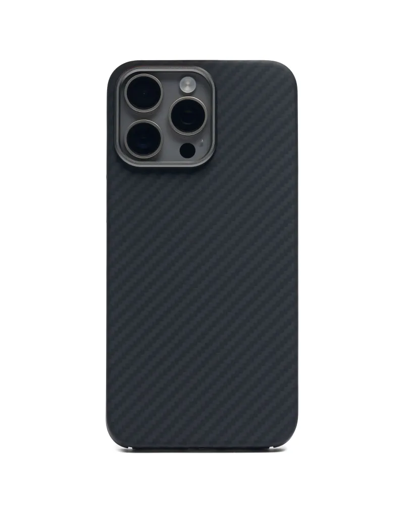 Чехол-накладка Keephone Kevilar Sweden Magsafe для Apple iPhone 16 Pro Max кевлар (арамид) черно-серый в полоску