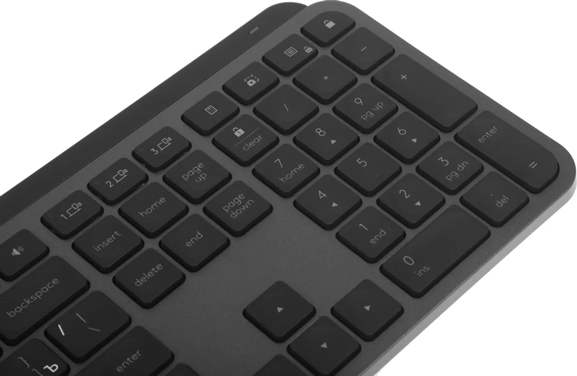 фото Клавиатура Logitech MX Keys S 920-011600, беспроводная, графитовый