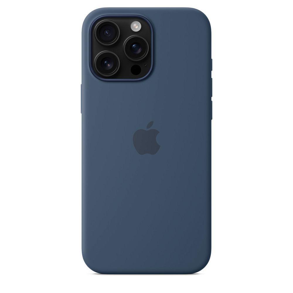 фото Чехол-накладка Silicone Case with MagSafe для iPhone 16 Pro (Dark Blue)