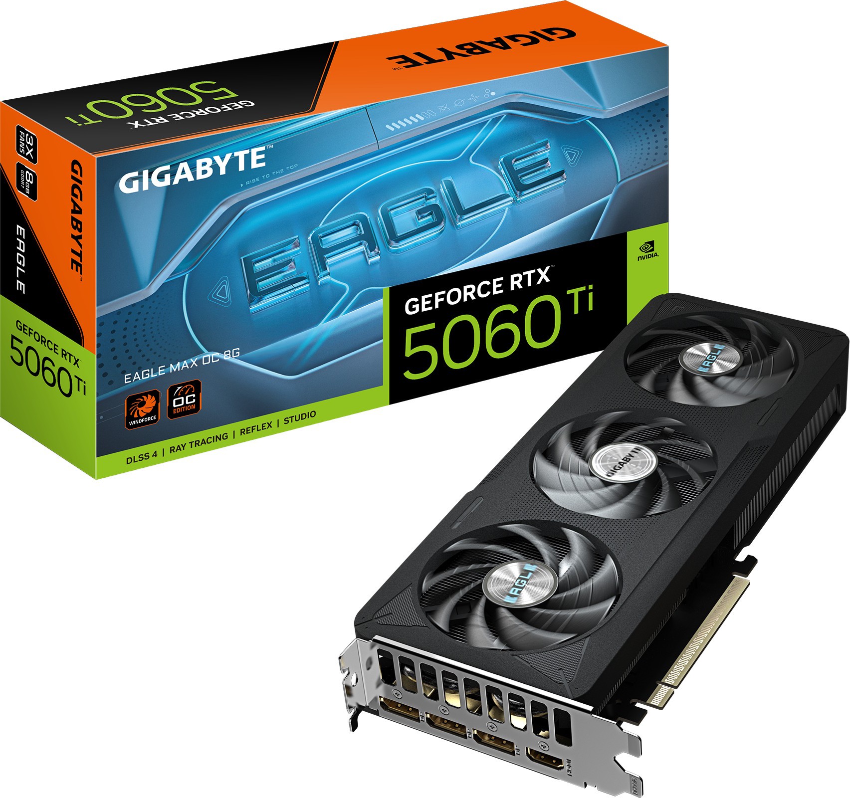 Видеокарта Gigabyte (GV-N506TEAGLEMAX OC-8GD) GeForce RTX 5060 Ti 8GB EAGLE MAX OC