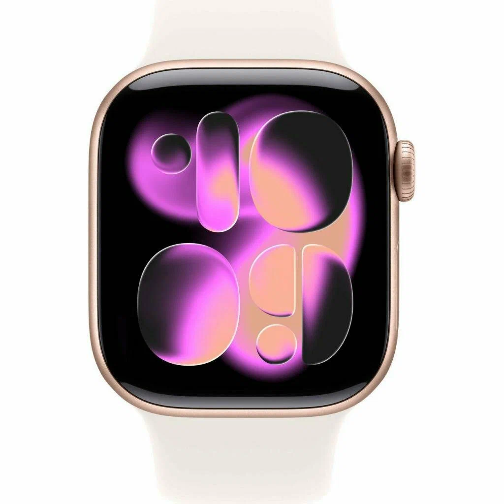 Apple Watch Series 11 46mm Rose Gold Aluminum Case with Light Blush Sport Band (S/M)