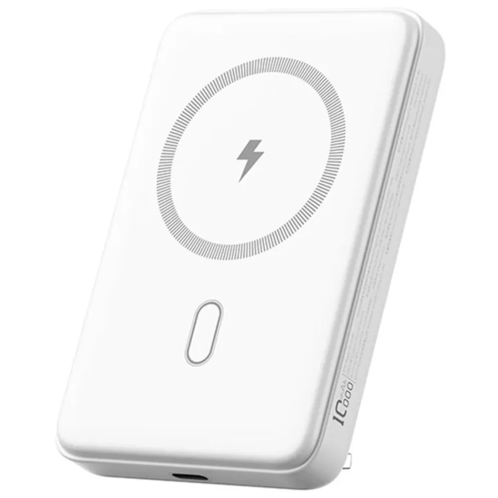 Внешний аккумулятор WiWU Wi-P043 MagSafe 10000mAh с подставкой белый 3200₽