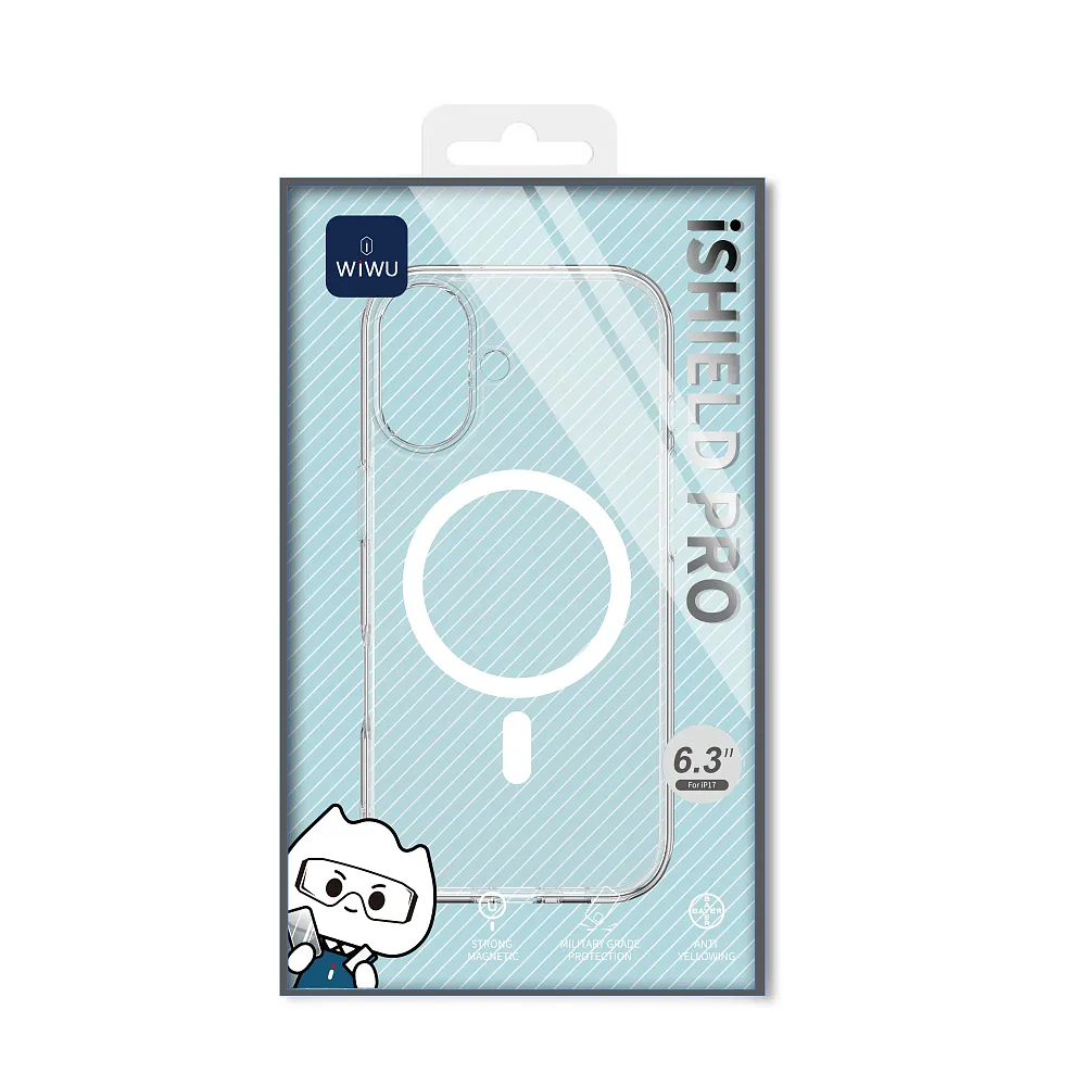 фото Чехол-накладка Wiwu iShield Pro Magsafe (MCC-101) для iPhone 17 пластиковый (прозрачный)