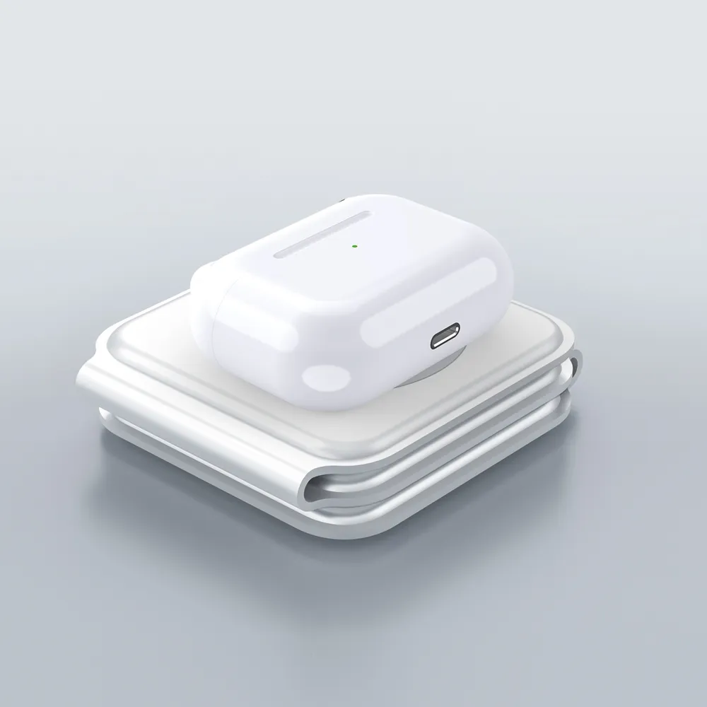 фото Беспроводное зарядное устройство WIWU M6 Power Air 15W 3 в 1 для смартфона/Apple Watch/AirPods (белый)