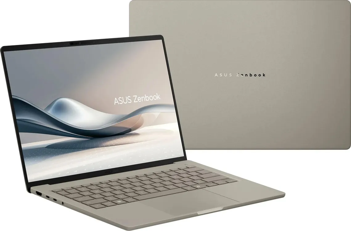 Ноутбук ASUS Zenbook 14 UX3407NA-QD100W (14" OLED, Qualcomm Snapdragon X2 Elite, 32Gb, 1Tb SSD, Windows 11 Home) (Бежевый) — фото 2