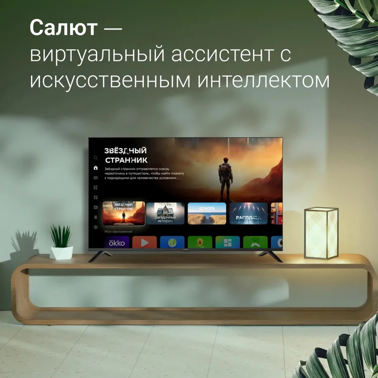 Телевизор Digma DM-LED55UBB40, 55", LED 4K UHD, 60 Гц, Smart TV (Салют ТВ) — фото 3