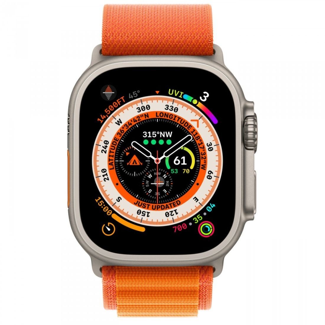 Apple Watch Ultra 49 mm LTE Titanium Case Orange Alpine Loop (S) Б/У (Отличное состояние)