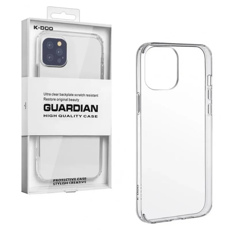 Чехол-накладка Kzdoo Guardian Case для iPhone 14 Pro силиконовый (прозрачный)