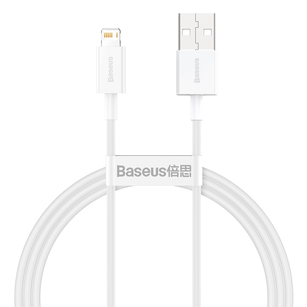 фото Кабель Baseus Superior Series 2.4A (USB) на (Lightning) (CALYS-A02) 100см силикон (белый)