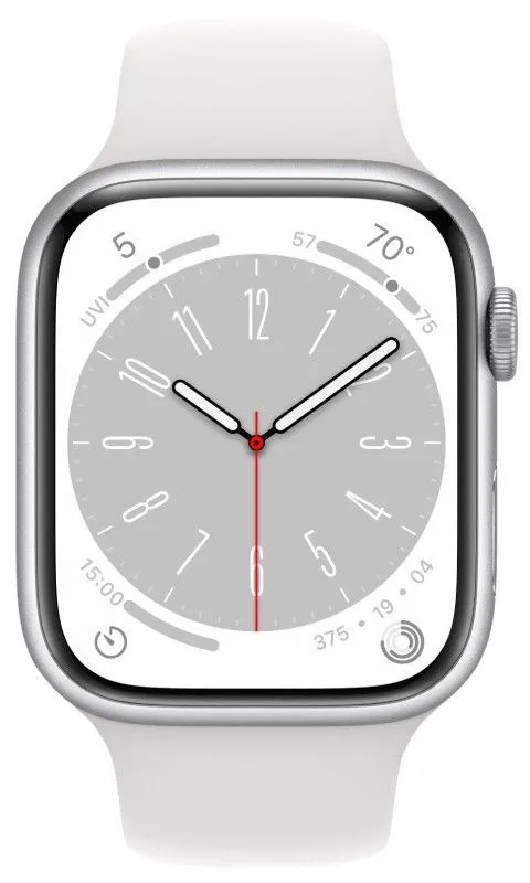 Apple Watch Series 8 45mm Silver Aluminum Case with White Sport Band Б/У (Отличное состояние)