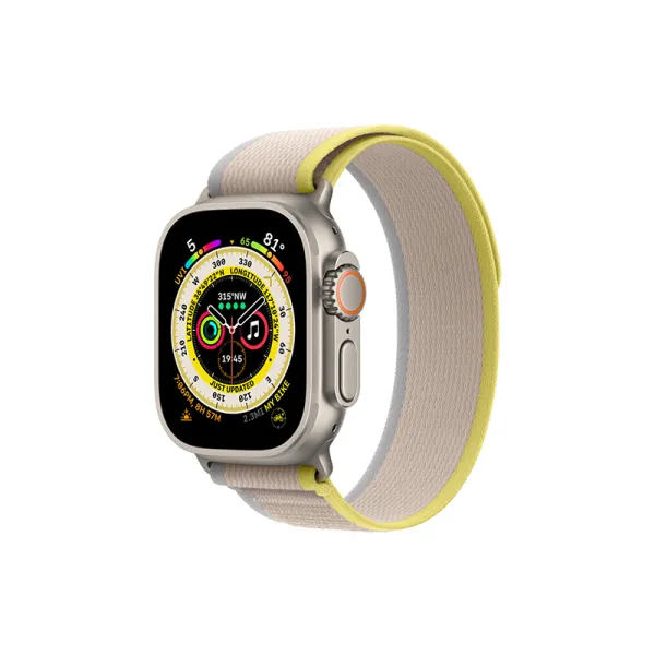 фото Ремешок нейлоновый WiWU Watch Ultra для Apple Watch 42/44/45/49mm (бежевый/желтый)