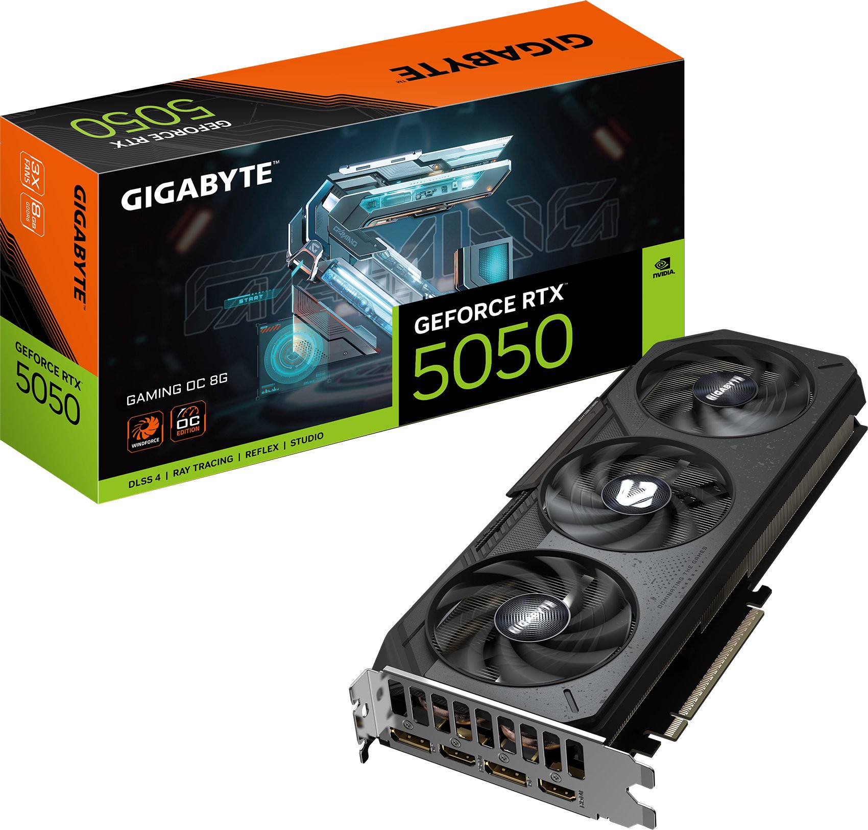 Видеокарта Gigabyte (GV-N5050GAMING OC-8GD) GeForce RTX 5050 8GB