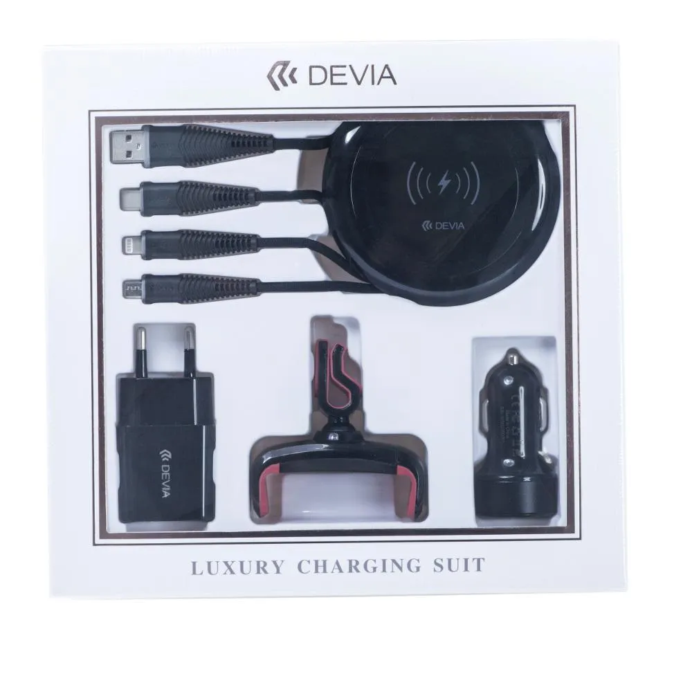фото Набор подарочный Devia Non-Pole Series Charger Suit (Black)