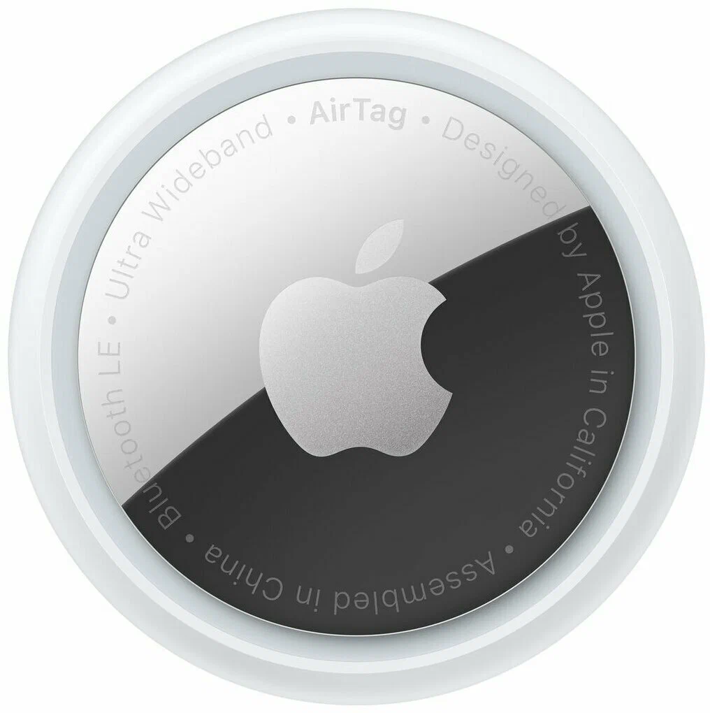 Apple AirTag 2 — вид спереди белый трекер