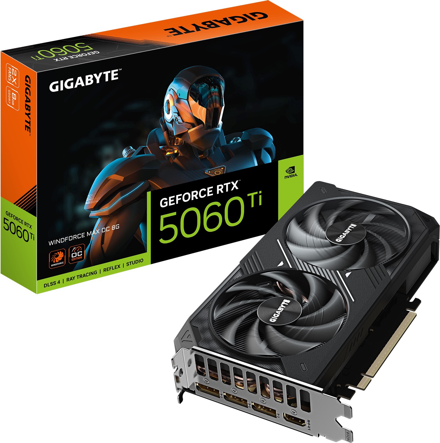 Видеокарта Gigabyte (GV-N506TWF2MAX OC-8GD) GeForce RTX 5060 Ti 8GB WINDFORCE MAX OC