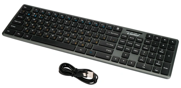 фото Клавиатура Gembird KBW-8460, беспроводная (радио + Bluetooth), чёрный
