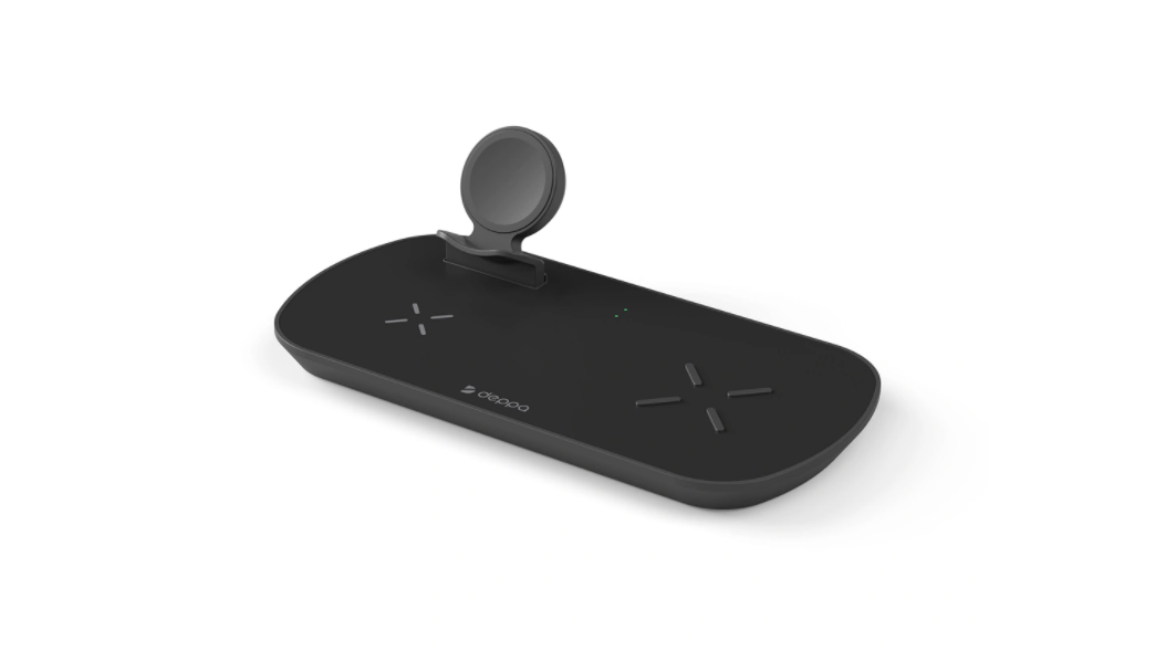 фото Беспроводное зарядное устройство Deppa 3 в1 (D-24011) для смартфонов с Qi/ Galaxy Watch/ Galaxy Buds 17.5W (черный)