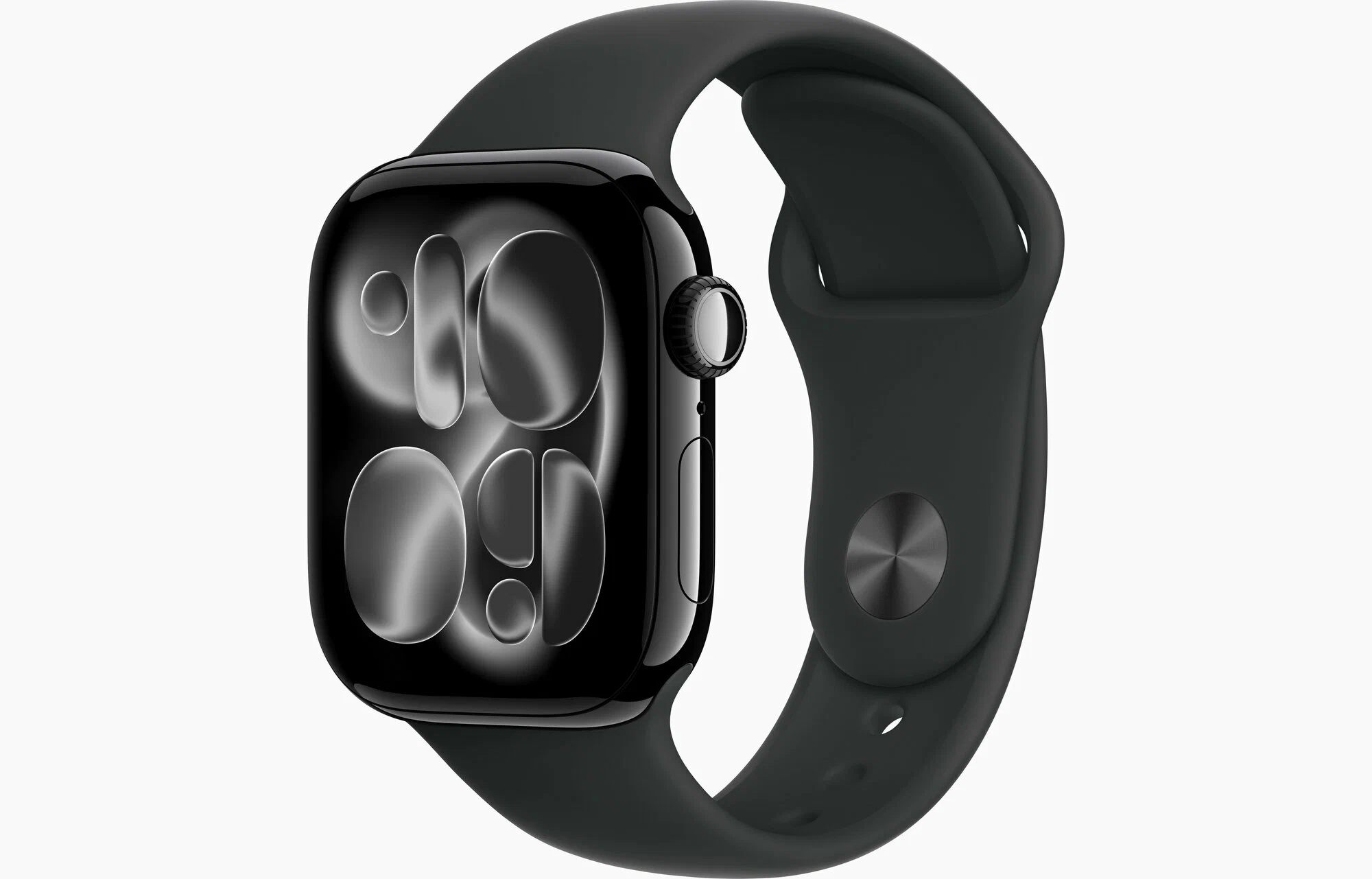 Apple Watch Series 11 46mm Jet Black Aluminum Case with Black Sport Band (M/L)