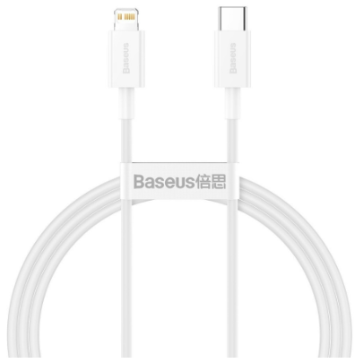 Кабель Baseus Superior Series 20W (Type-C) на (Lightning) (CATLYS-C02) 200см силикон (белый)