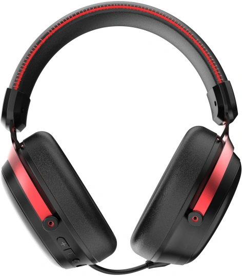 Гарнитура Acer OHR401, беспроводная + проводная, Bluetooth / USB / 3.5 мм, подсветка, до 55 ч, чёрный — фото 5