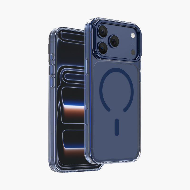 фото Чехол-накладка Keephone Magicam Magsafe для Apple iPhone 17 Pro Max с подставкой пластиковый (синий)