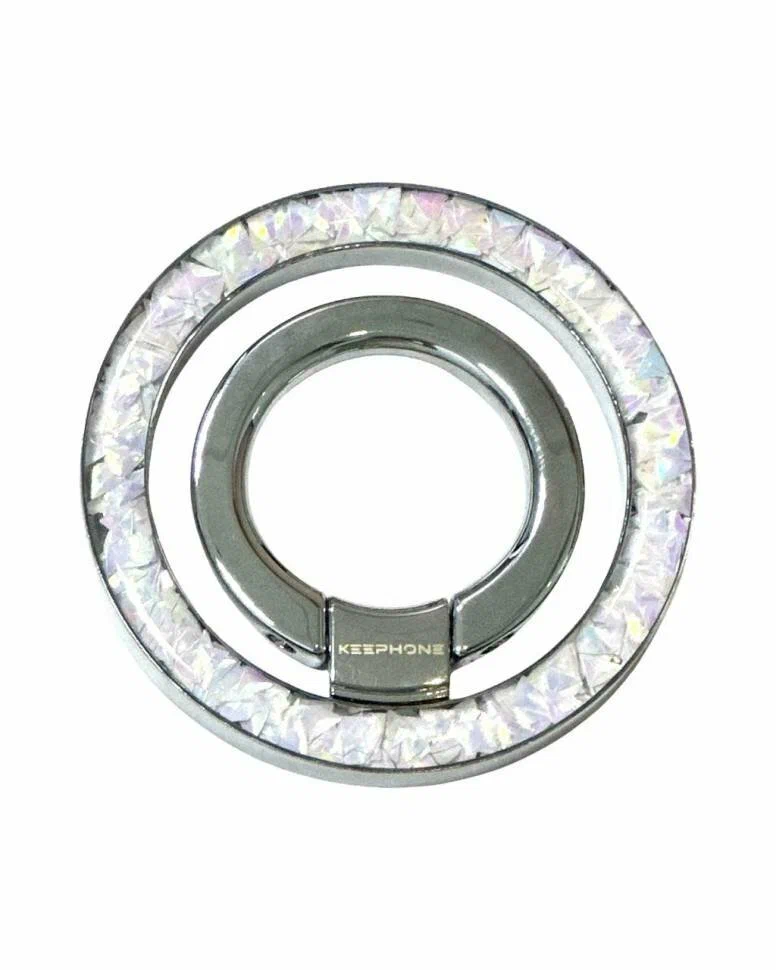 фото Магнитный держатель-кольцо Keephone Magglitter Dazzling для Apple iPhone (белый)