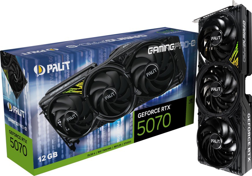 Видеокарта Palit (NE75070019K9-GB2050U) GeForce RTX 5070 12GB GAMINGPRO-S