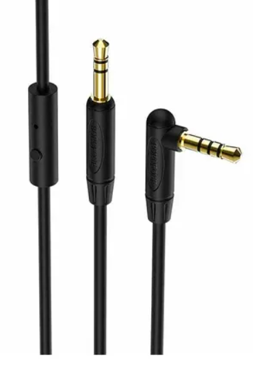 Кабель Borofone BL5 AUX audio (3.5mm) на (3.5mm) 100см силиконовый (серый)