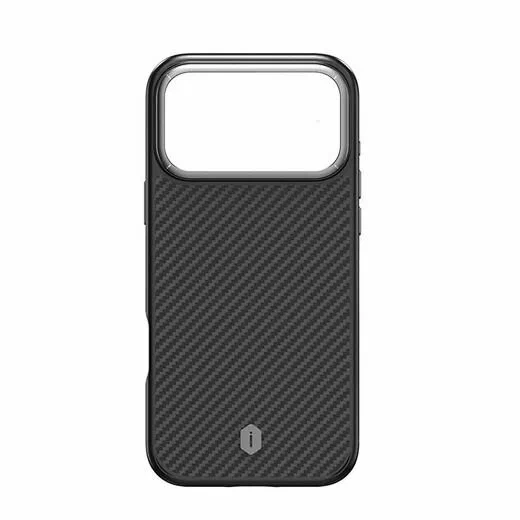 фото Чехол-накладка Wiwu Defense Ultra Magsafe (DCC-205) для iPhone 17 Pro карбоновый (черно-серый в полоску)