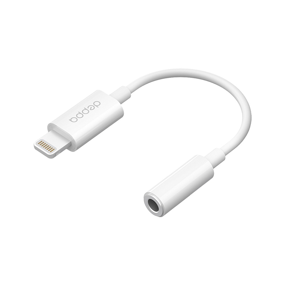 фото Адаптер Deppa (72404) Lightning/Jack 3.5mm (белый)