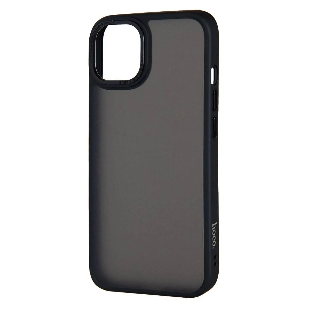 фото Чехол-накладка Hoco Golden Shield для iPhone 14 Plus пластик/матовый (прозрачно-черный)