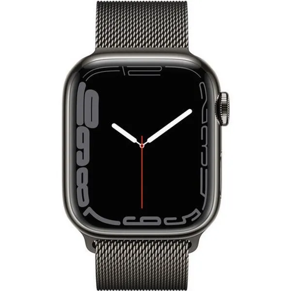 Apple Watch Series 7 45mm LTE Graphite Stainless Steel Case with Graphite Stainless Steel Milanese Loop Б/У (Отличное состояние)