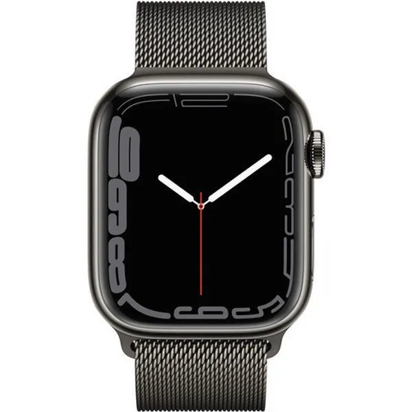 Apple Watch Series 7 45mm Graphite Stainless Steel Case with Graphite Milanese Loop Б/У (Отличное состояние)