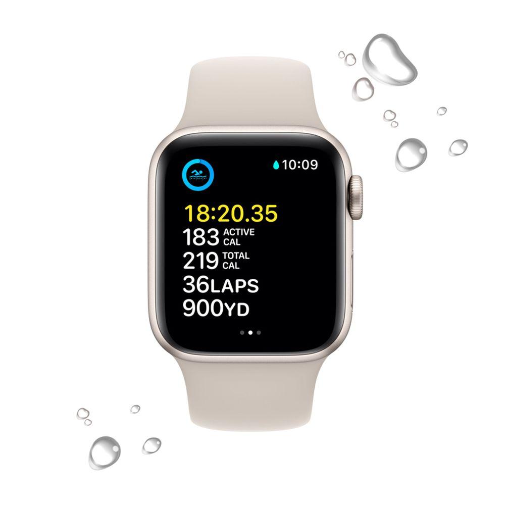 Apple Watch SE Gen 2 44mm (GPS) Starlight Aluminum Case with Starlight Sport Band (MNJX3) б/у