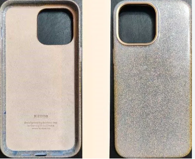 фото Чехол-накладка Kzdoo Sparkle для iPhone 14 Pro пластиковый (золотой)