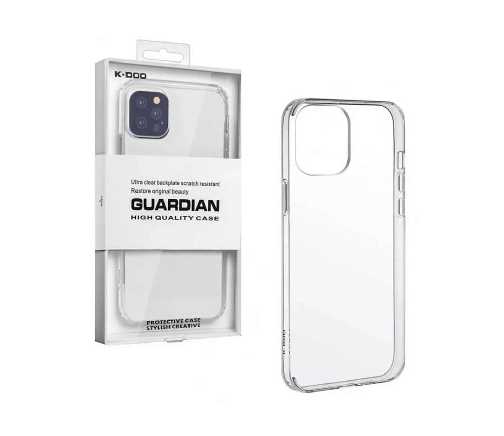 фото Чехол-накладка Kzdoo Guardian Case для iPhone 16 Pro Max пластиковый (прозрачный)