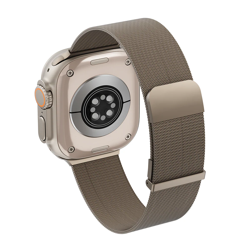 фото Ремешок WiWU MagFlex для Apple Watch 44/45/46/49mm миланская петля/сталь (WB302) (золотой)