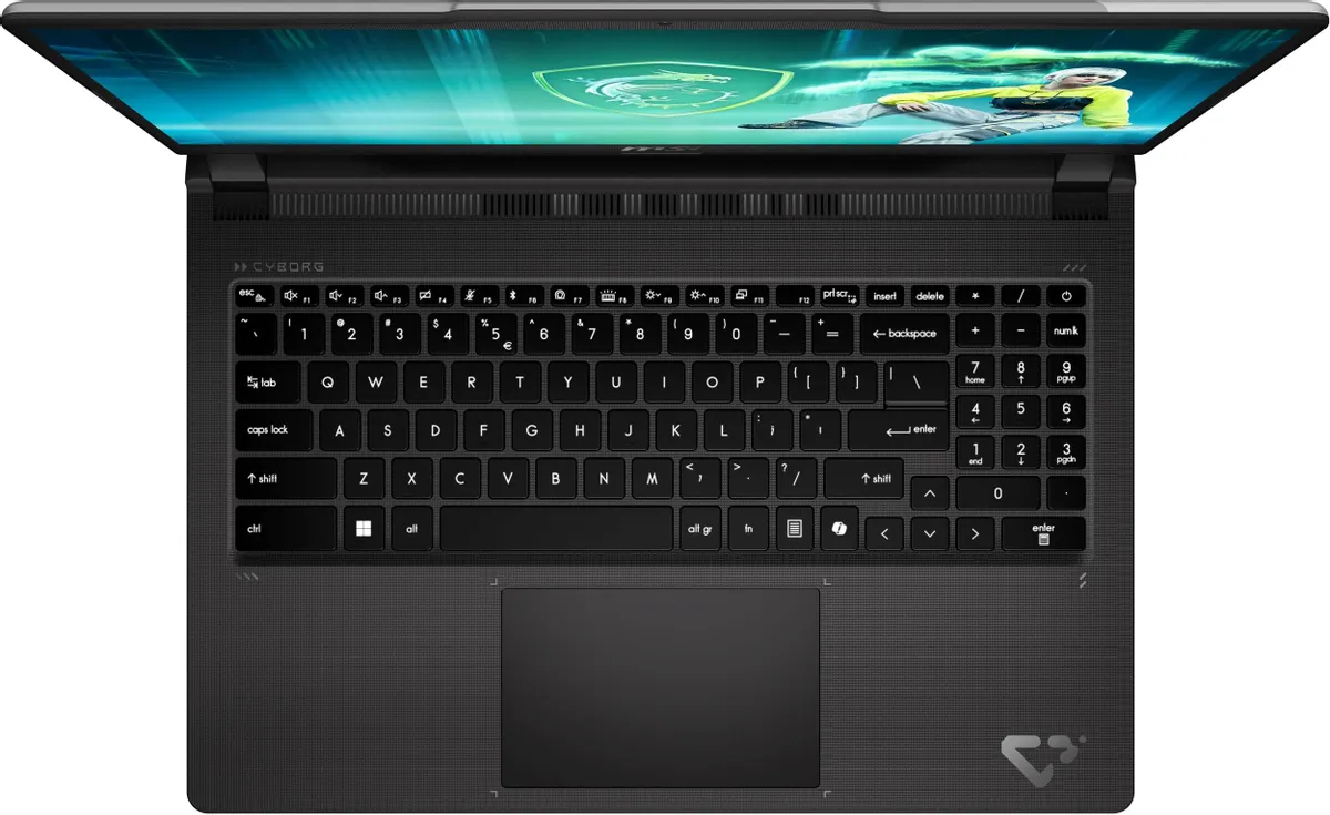 Ноутбук MSI Cyborg 15 Max C2WG-227XRU (15.6" FHD IPS, Intel Core 7 240H, 16Gb, 512Gb SSD, NVIDIA GeForce RTX 5070 8Gb, FreeDOS) (Серый) — фото 5