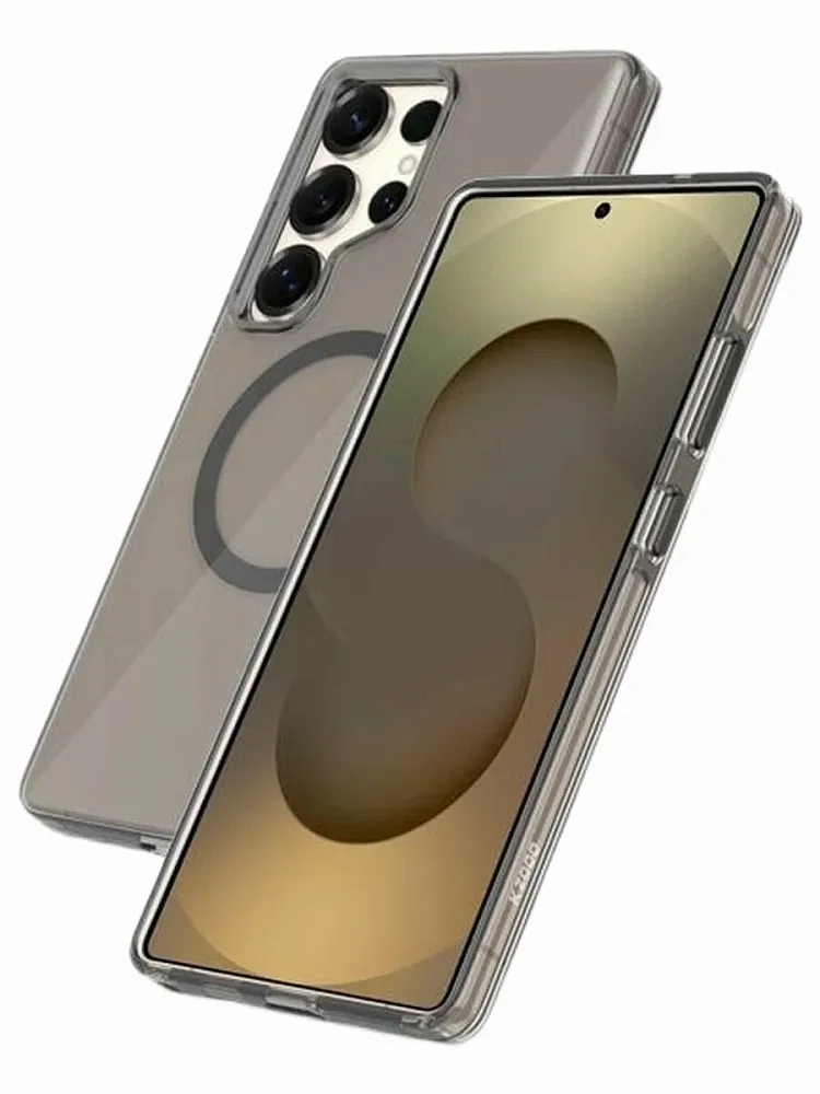 фото Чехол-накладка Kzdoo Iceguard Magsafe для Samsung Galaxy S25 Ultra пластиковый (прозрачно-черный)