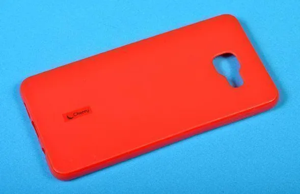 фото Чехол-накладка Cherry для Samsung Galaxy A7(2016) A710F силиконовый матовый (красный)