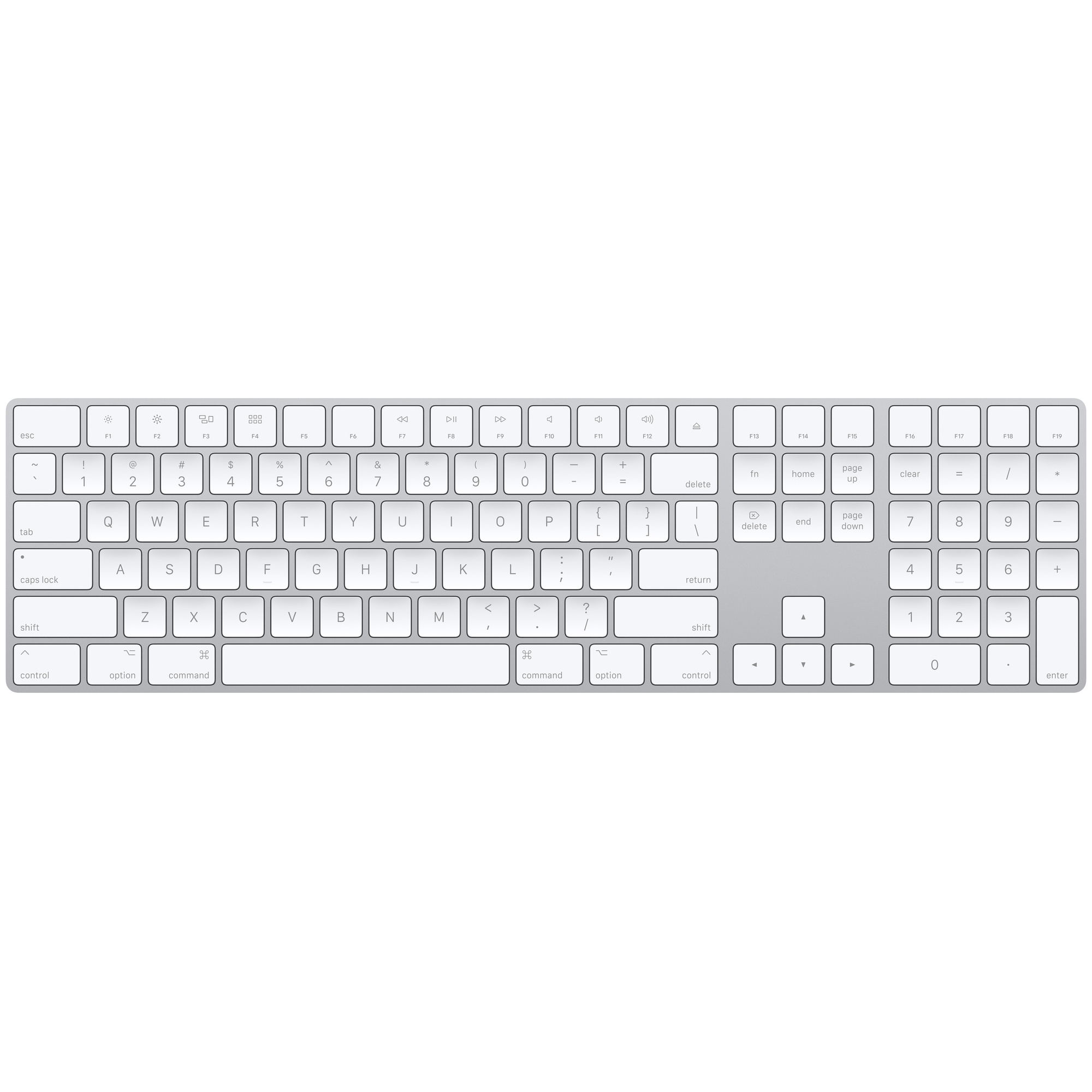 Apple Keyboard Magic with Numeric Keypad WhiteSilver MQ052 беспроводная клавиатура 14500₽