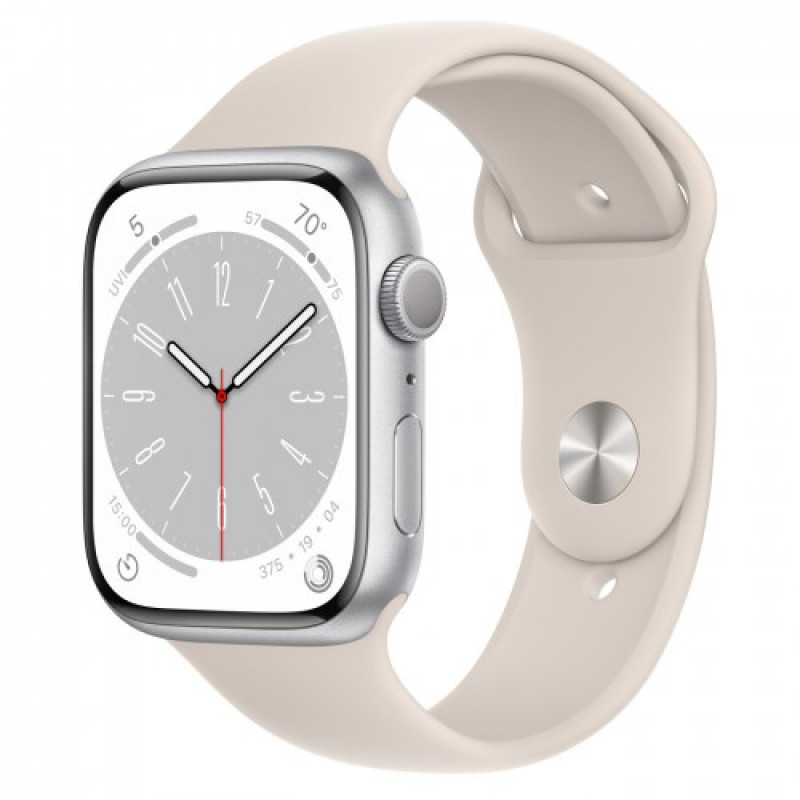 Apple Watch Series 8 41mm Silver Aluminum Case with Starlight Sport Band Б/У (Отличное состояние)