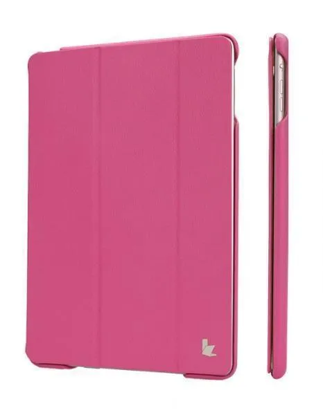 фото Чехол-книжка JisonCase Executive для Apple iPad Air натуральная кожа (розовый)