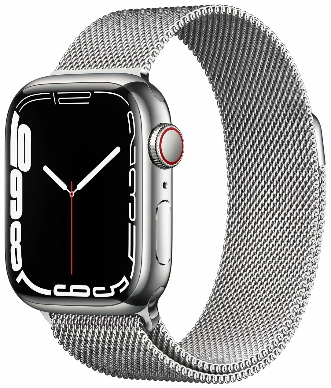 Apple Watch Series 7 41mm Silver Stainless Steel Case with Silver Milanese Loop Б/У (Отличное состояние)