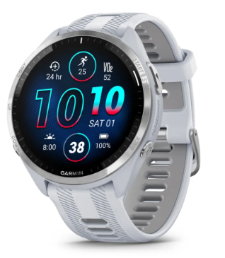 фото Смарт-часы Garmin Forerunner 965 Titanium Bezel with Whitestone Case and Whitestone/Powder Gray Silicone Band