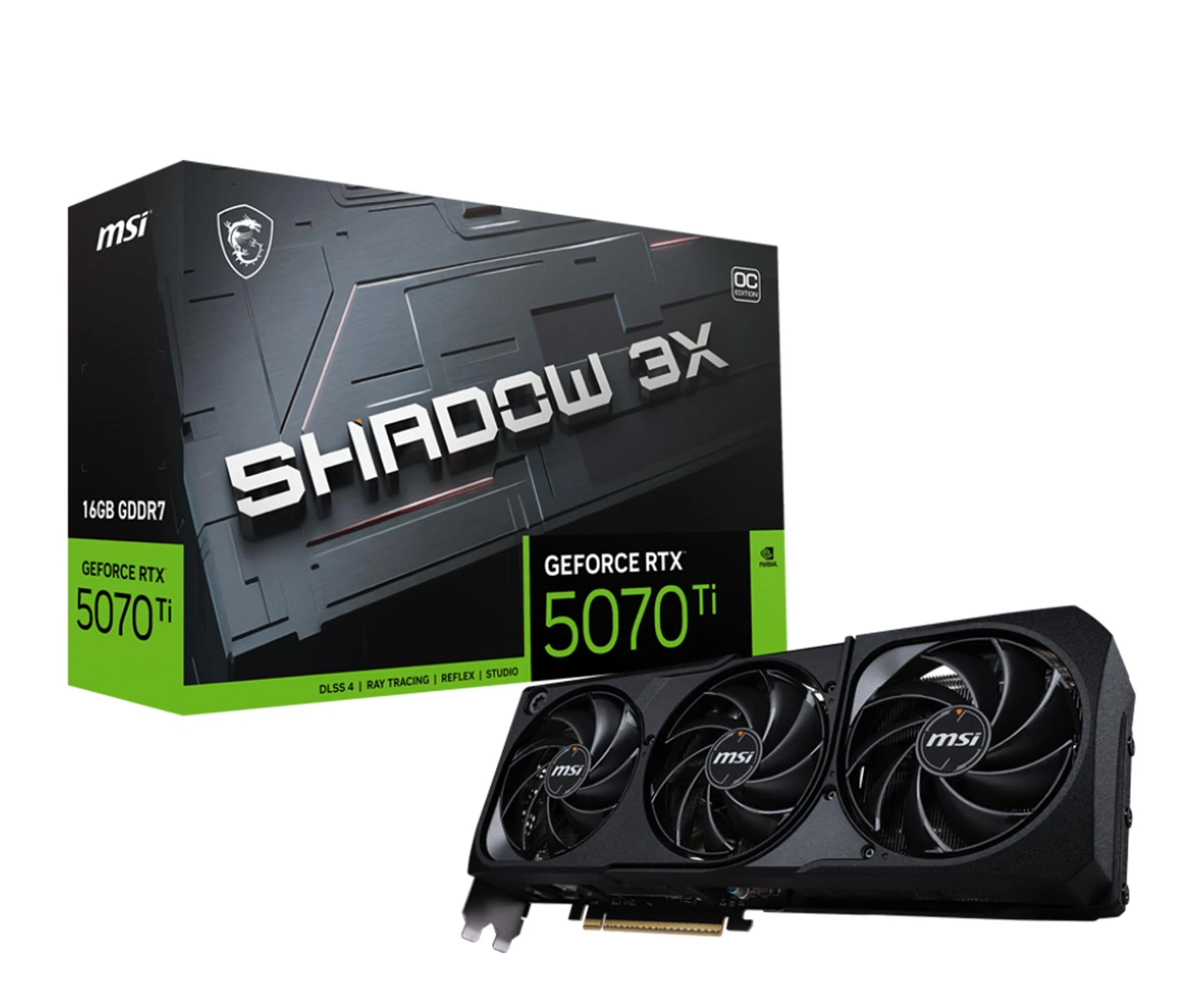 Видеокарта MSI (G507T-16S3C) GeForce RTX 5070 Ti 16G SHADOW 3X OC