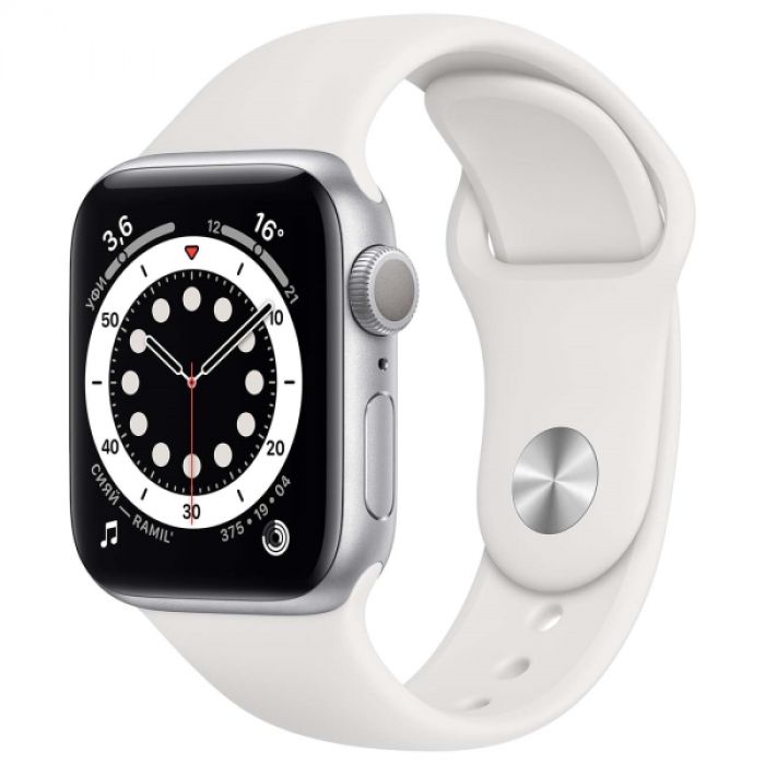 Apple Watch Series 6 44mm Silver Stainless Steel Case with Starlight Sport Band Б/У (Хорошее состояние)