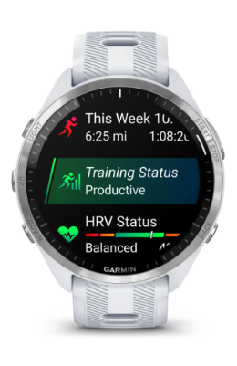 фото Смарт-часы Garmin Forerunner 965 Titanium Bezel with Whitestone Case and Whitestone/Powder Gray Silicone Band