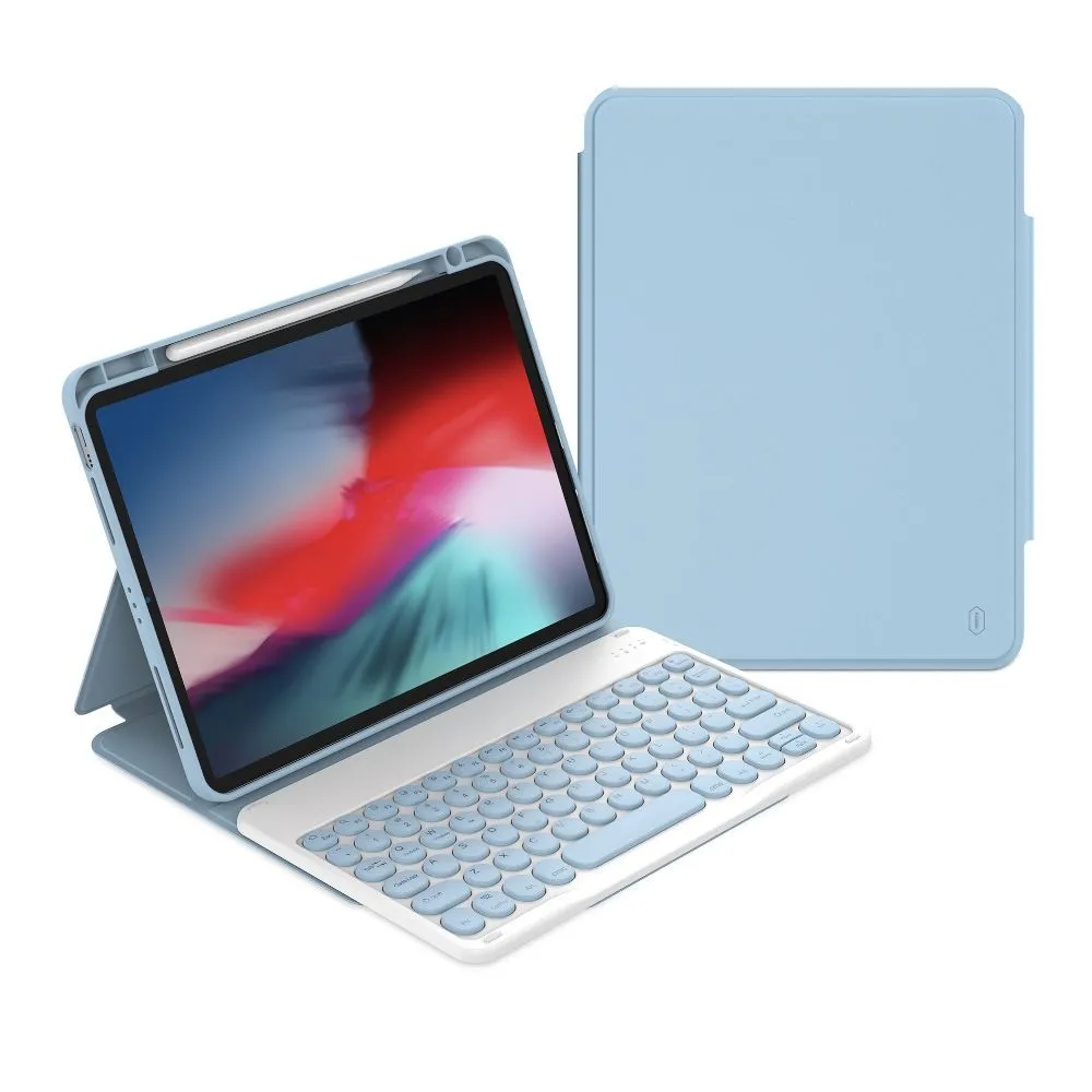 фото Чехол-клавиатура WIWU Protective Keyboard для Apple iPad 10 (10.9) 2022 русская раскладка (голубой)